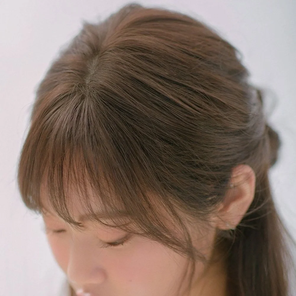 Pinkage Fringed S-Curl Long Full Wig with Soft Bangs In Brown